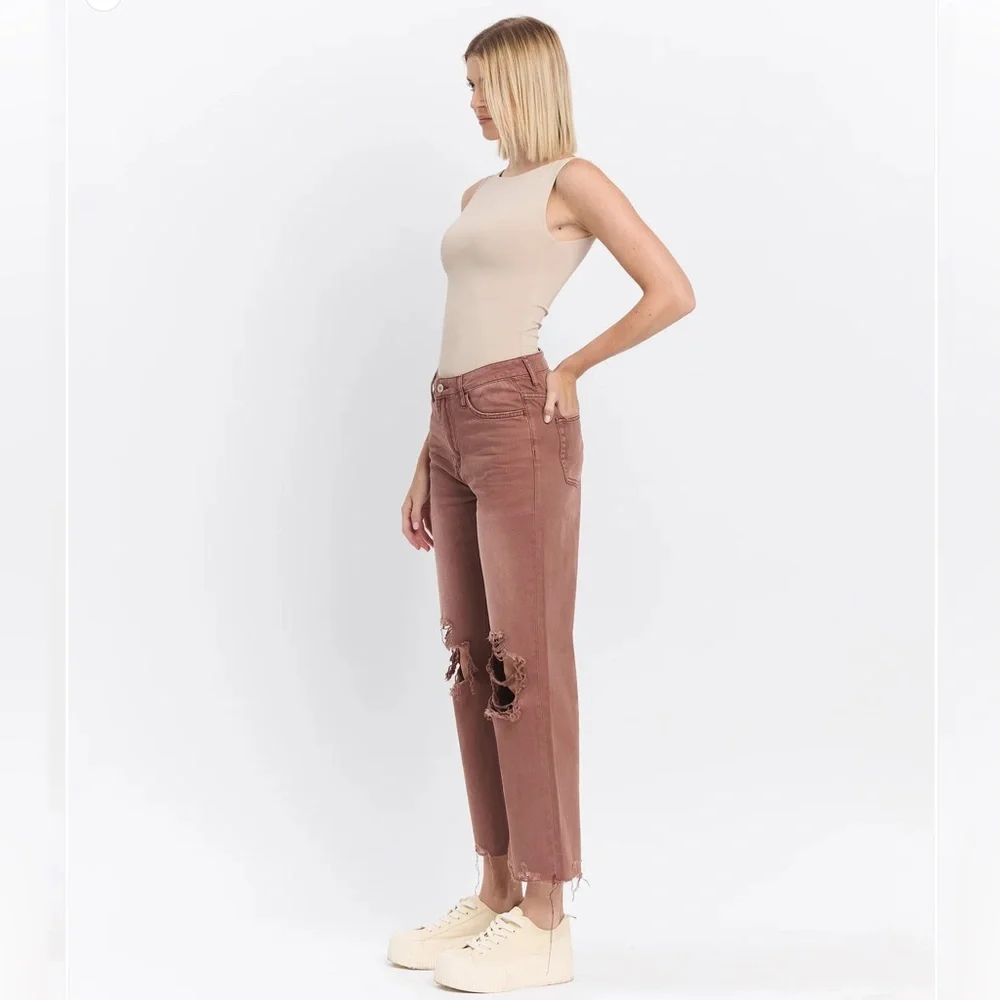 Vervet Los Angeles Aztec Super High Rise 90’s Vintage Crop Flare jeans, 27 - Picture 3 of 10